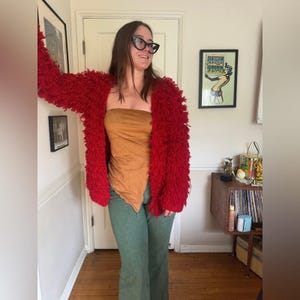 トップス 24AW LOOP YARN SHAGGY KNIT CARDIGAN LAD MUSICIAN [ラッドミュージシャン] LOOP YARN SHAGGY KNIT CARDIGAN