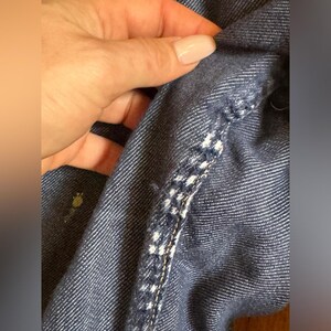 60s Vintage Wrangler Kick Flare Blue Jeans Snap Fly image 4