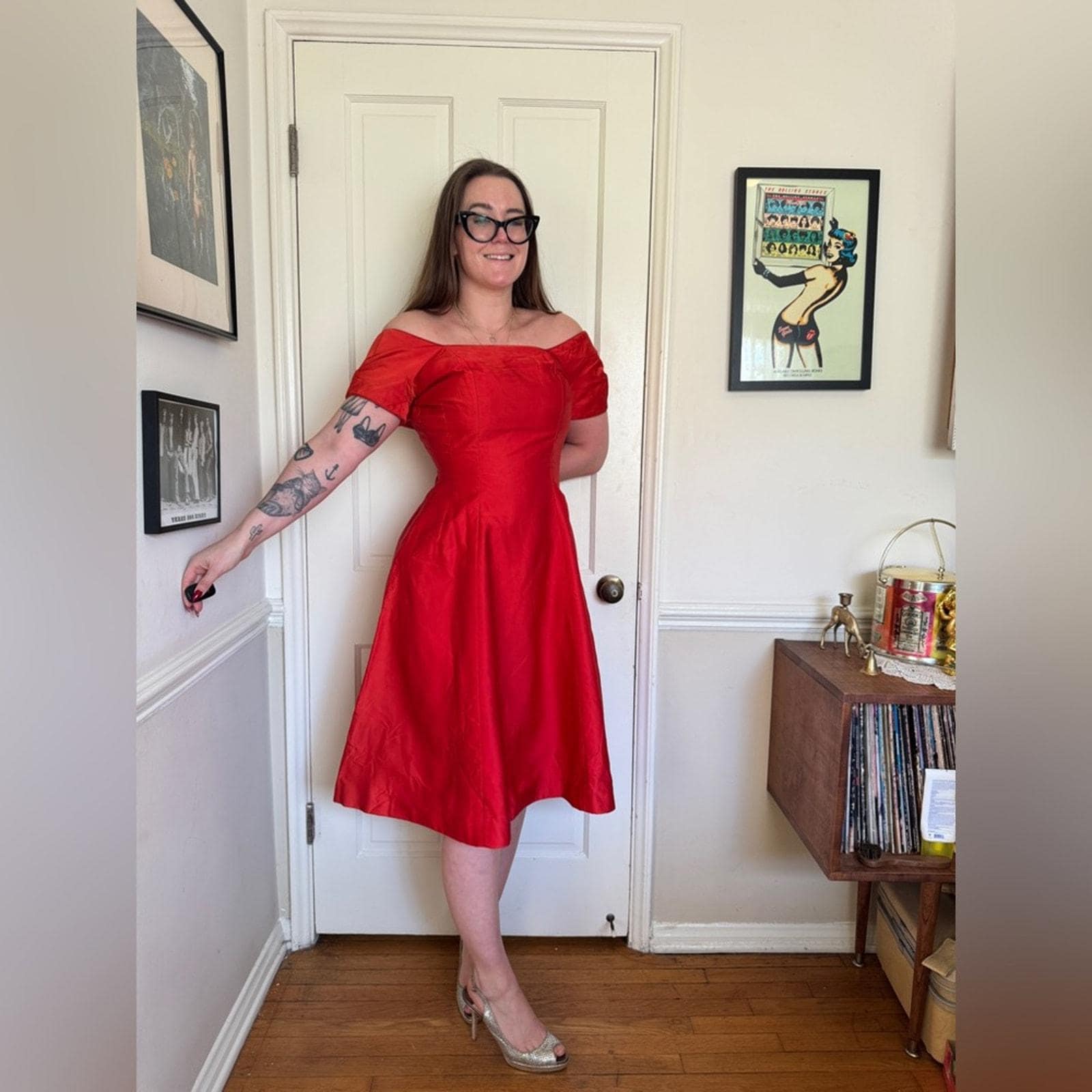 ギャビー St John Marie Gray Santana Knit Short Sleeve Studded Beige