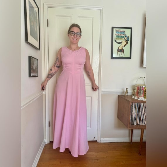 open lace back dress Bubblegum Pink Maxi Dress – Ace of Grace Boutique main image 1