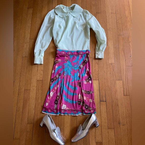 60s Vintage Emilio Pucci Stretch Silk Skirt - image 1