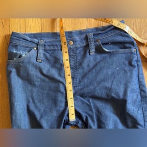 60s Vintage Wrangler Kick Flare Blue Jeans Snap Fly image 8