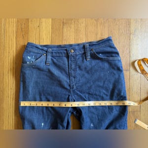 60s Vintage Wrangler Kick Flare Blue Jeans Snap Fly image 10