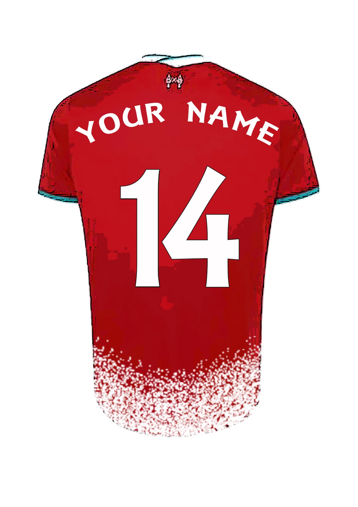 Custom Football Shirt Poster Liverpool FC Personalised Etsy