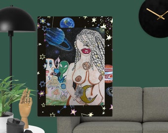 Canvas painting  AmA in space