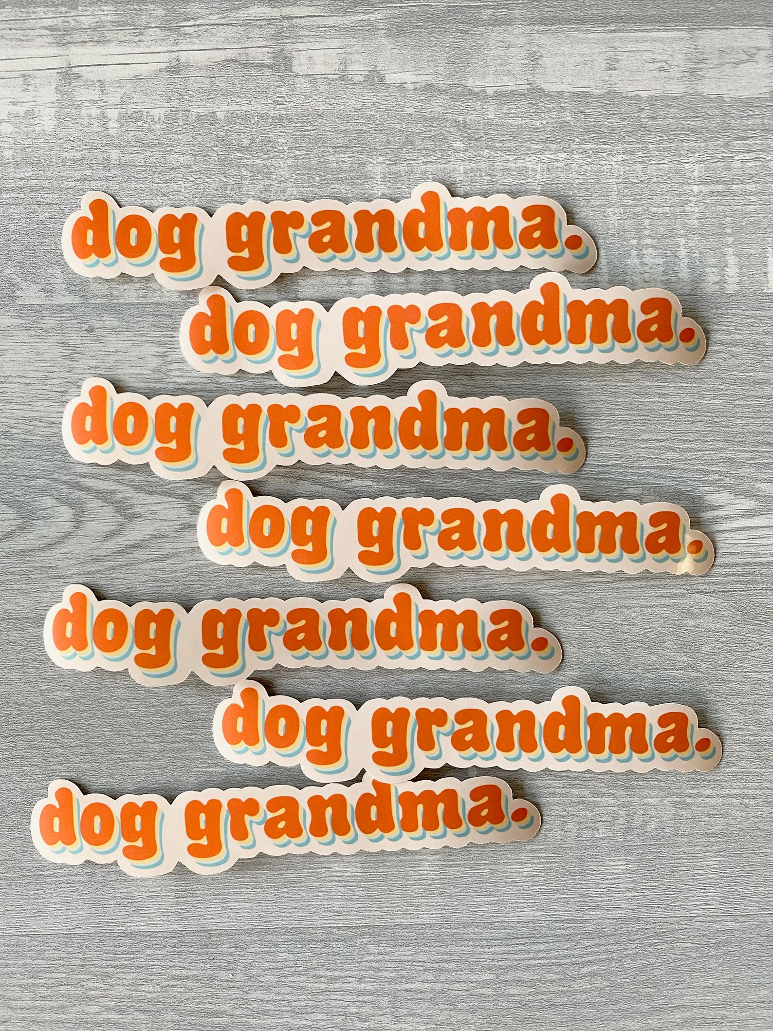 Dog Grandma Retro Colored Sticker or Etsy