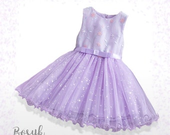 Sussy Dress, Lilac,Dress for Girls,Elegant Dress for Girls,Special Occasions Dress, Casual Dress