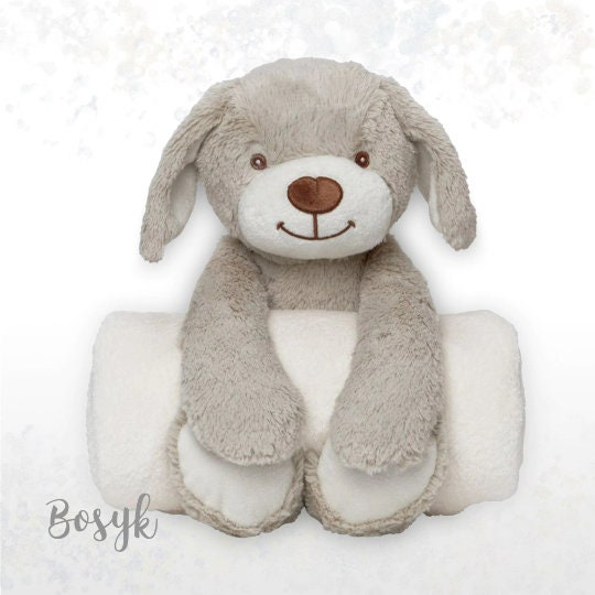 Baby blanket with plush toy hot sale