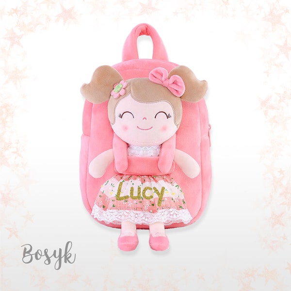 PERSONALIZED RAG DOLLS - Spring Rag Doll (Powder Pink) / Toddler Backpack - Custom Rag Dolls