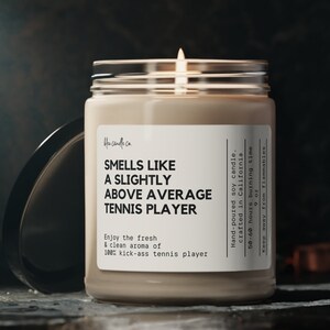 Tennis Gifts, Tennis Player Gift, Gift for Tennis player, Tennis candle, Funny Tennis Gift, Birthday Gift Tennis Player, Tennis Coach Gift