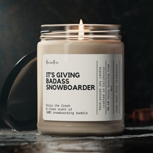Snowboarder Gift, Gift for Snowboarder, Snowboarding Gift Candle, Gift for Snowboarder, Skier Snow Boarding Gift, Birthday Gift Snowboarder