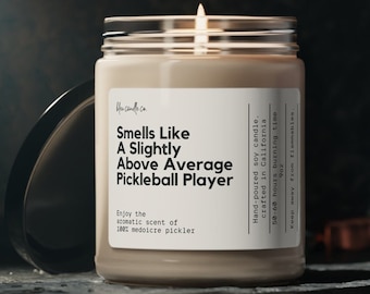 Pickleball Gifts, Pickleball Candle, Gift for Pickleball Player, Average Pickleball Player, Pickle Ball Player Birthday Gift, Pickleball mom