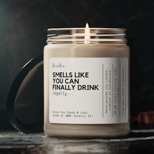 21st Birthday Gift, Smells Like You Can Finally Drink Birthday Gift for Him Gift for Son, Funny Gift for Daughter, Best Friend Turning 21