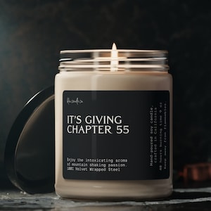 It's Giving Chapter 55, Acotar Candle, Chapter 55 fan gift, acomaf, Velaris Candle, Book Lover Candle, Literary Book Candle, Fantasy Book