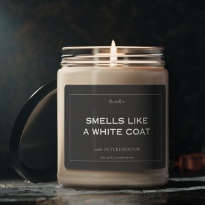 White Coat Gifts, White Coat Ceremony, Future Doctor Gift Soy Wax Candle, Smells Like A White Coat Candle, Med School Student, Match Day