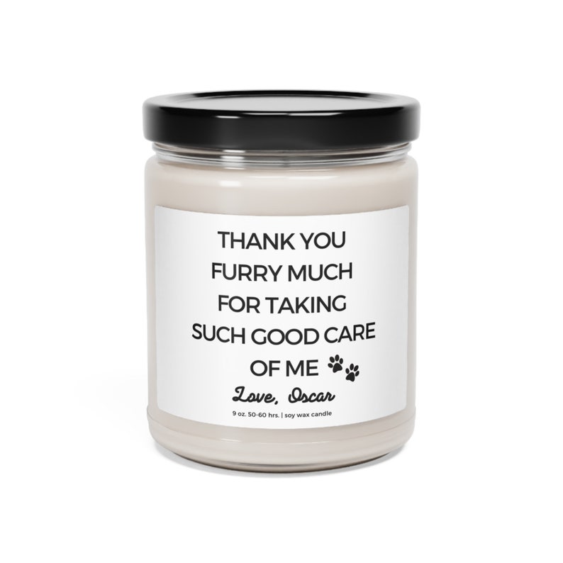 Dog Walker Gift, Dog Walker Thank You Candle, Furry Much Candle, Pet Sitter Thank You Gift, Pet Sitter Gift, Dog Mom, Dog Groomer Gift image 2