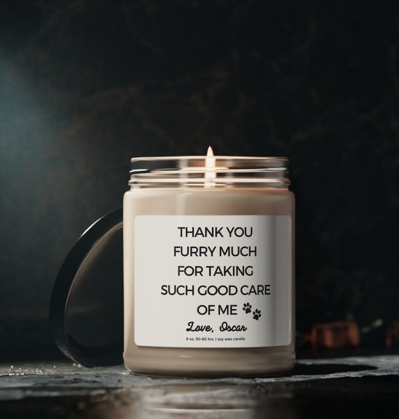 Dog Walker Gift, Dog Walker Thank You Candle, Furry Much Candle, Pet Sitter Thank You Gift, Pet Sitter Gift, Dog Mom, Dog Groomer Gift image 1