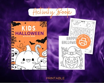 Spooktacular Kids' Halloween Activity Book - 35 Pages of Fun and Learning! Printable PDF - Instant Download