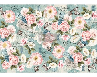 ZOLA - 1 sheet 19"x30" Decoupage Tissue Paper  | ReDesign with Prima! | Butterfly Decoupage Paper | DÉCOUPAGE DÉCOR