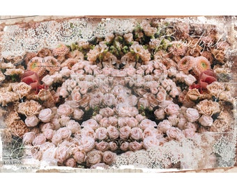 BEAUTIFUL DREAM - 2 sheet 19"x30" Decoupage Tissue Paper  | ReDesign with Prima! | Floral Decoupage Paper | DÉCOUPAGE