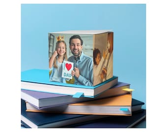 Father's Day Personalized Sticky Note Pad - 3M Post-it® Notes Cube - Customized with Your Photos, Logo, or Text