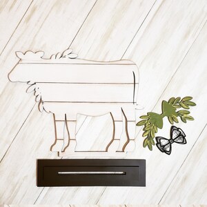 Farmhouse Rustic Cow Shelf Sitter or Tiered Tray Decor image 6