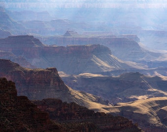 Impresión detallada de metal del Gran Cañón, Arte del Parque Nacional, Arte del suroeste, Punto de referencia de EE. UU., Impresión de paisaje de Arizona, Fotografía artística