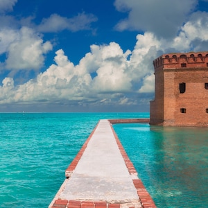 Dry Tortugas National Park Digital Download, Fort Jefferson, Beach Decor, Historic Landmark, Nautical Decor, National Park Art, Oceanview