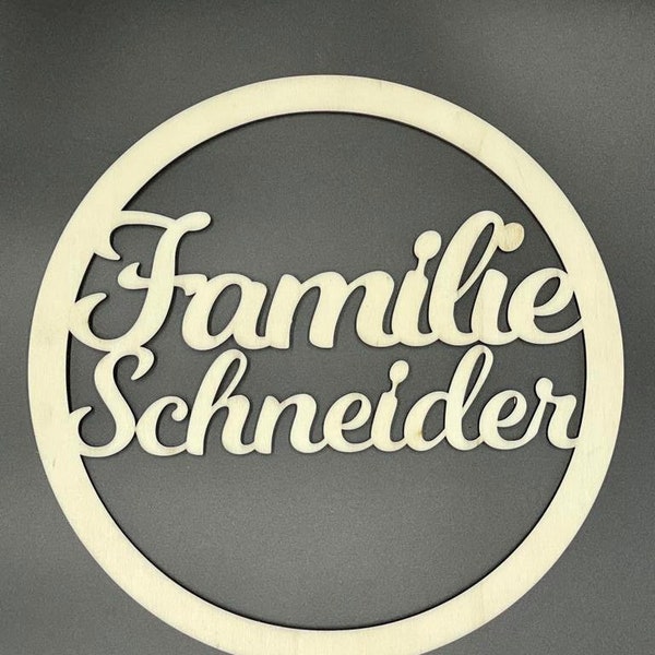 Namensschild / Stammbaum / Familienring / Türschild / Familienschild/ Christbaumkugel