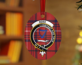 Ornamento natalizio Clan Rose Crest: decorazione tartan scozzese