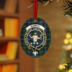 Murray Scottish Tartan Ornament, Scottish Christmas Ornament, Scottish Christmas Decoration, Scotland Gift