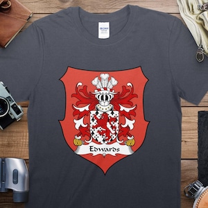 Custom Welsh Surname Coat of Arms Shirt, Family Crest Tee, Welsh Heritage T-Shirt, Welsh Pride, Wales Family Name Shirt