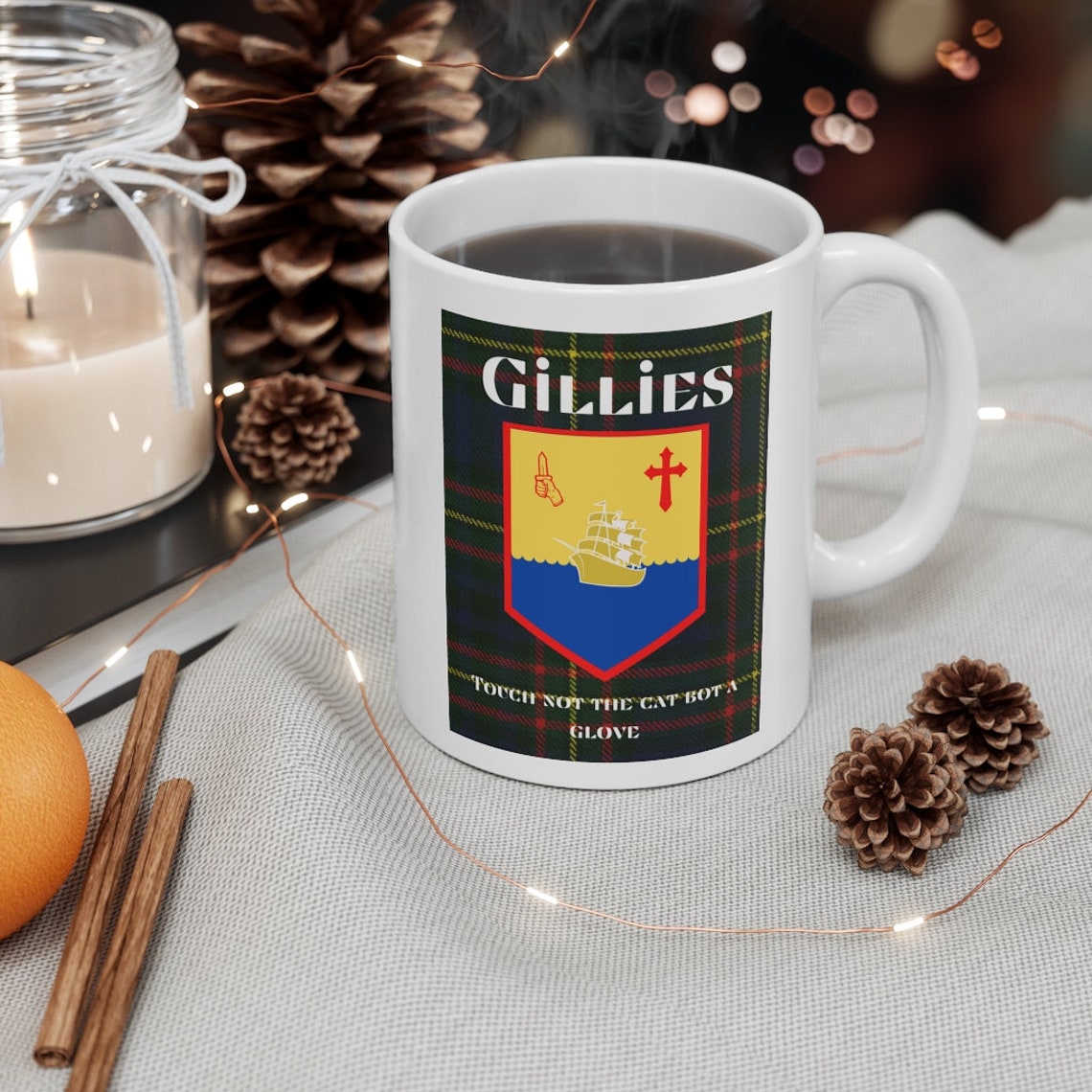 Clan Gillies Scottish Tartan Mug Etsy UK