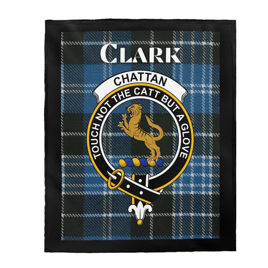 Clan Clark Scottish Tartan Plush Blanket | Etsy