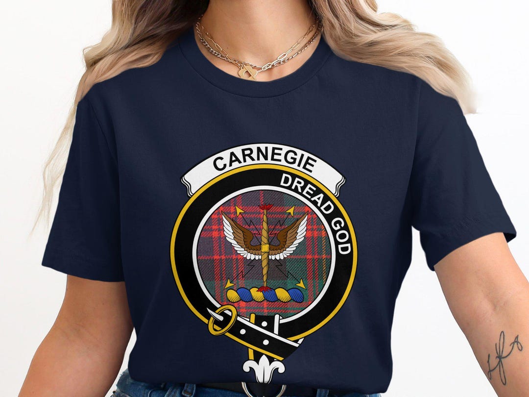 Carnegie Scottish Clan Crest T shirt Tartan Clan Emblem Tee Custom carnegie-scottish-clan-crest-t-shirt-tartan-clan-emblem-tee-custom
