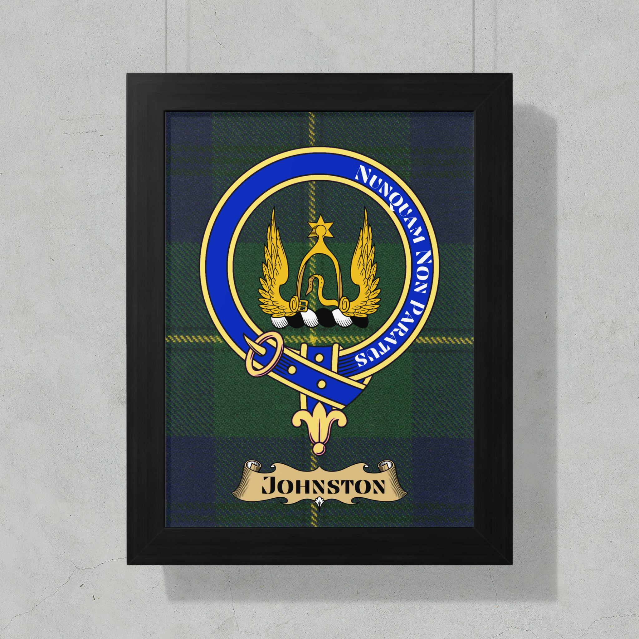 Johnstone Scottish Clan Vinyl Sticker - Tartan Decal With Banner Options