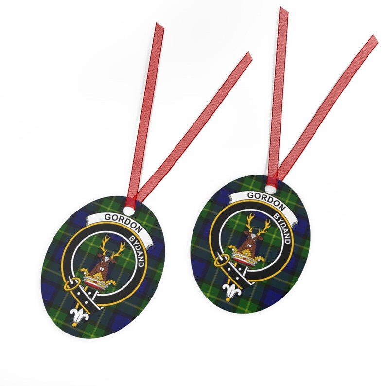 Clan Gordon Metal Ornament, Double-sided Clan Crest Decoration ...