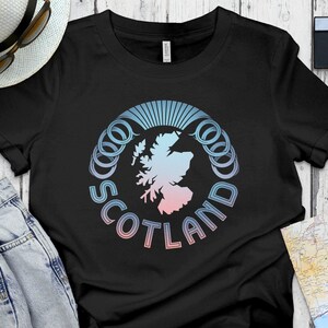 Scotland Map T-Shirt, Unique Scottish Souvenir Tee, Gift for Travelers, Scotland Pride Shirt, Stylish Scotland Travel T-Shirt, Unisex