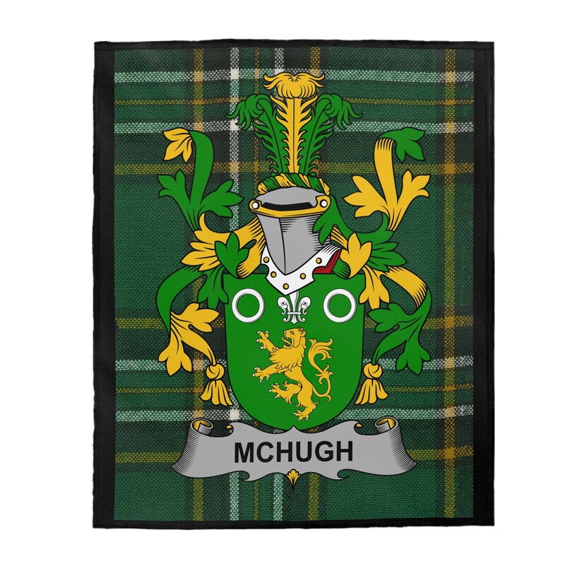 Mchugh Coat of Arms Irish Blanket Mchugh Family Irish Gift - Etsy