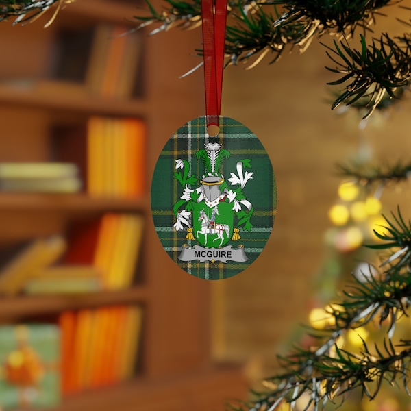 McGuire Family Irish Tree Ornament, McGuire Surname Christmas ornament, Irish Tree Decoration, Irish Christmas Gift