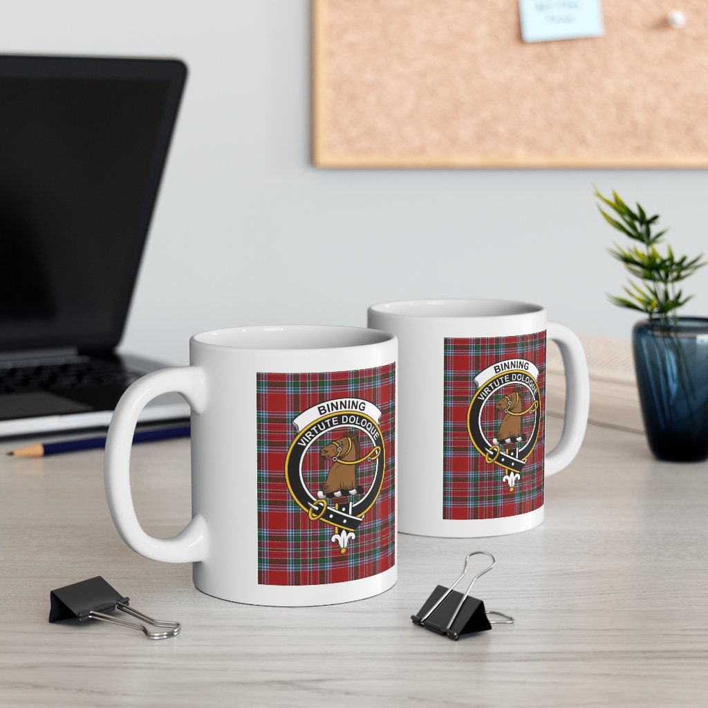 Binning of Wallifoord Clan Garden Flag, Scottish Tartan Binning of Wallifoord Clan Garden Flag Crest Style