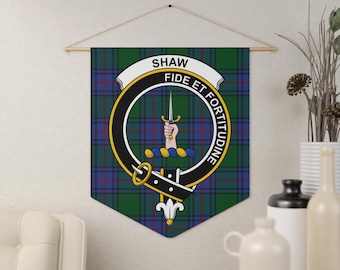 Schal, Wappen, Tartan-Wimpel: Schottisches Erbe, Familienstolz, Wanddekoration