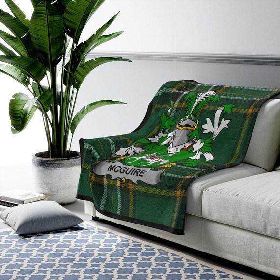 Mcguire Irish Coat of Arms Blanket Mcguire Family Crest Blanket Irish Surname Heritage Tartan Blanket Irish Roots Emblem Blanket Etsy Denmark