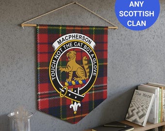Flâmula Tartan do Clã Macpherson: Decoração de Parede com Herança Escocesa