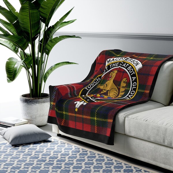 Scots Print Blanket - McCracken Tartan Crest Blanket To My Wife Style, Gift From Scottish Husband main image 0