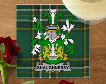 Armoiries irlandaises Shaughnessy Serviettes de table, serviettes de table pour mariages, showers de mariage, réunions de famille