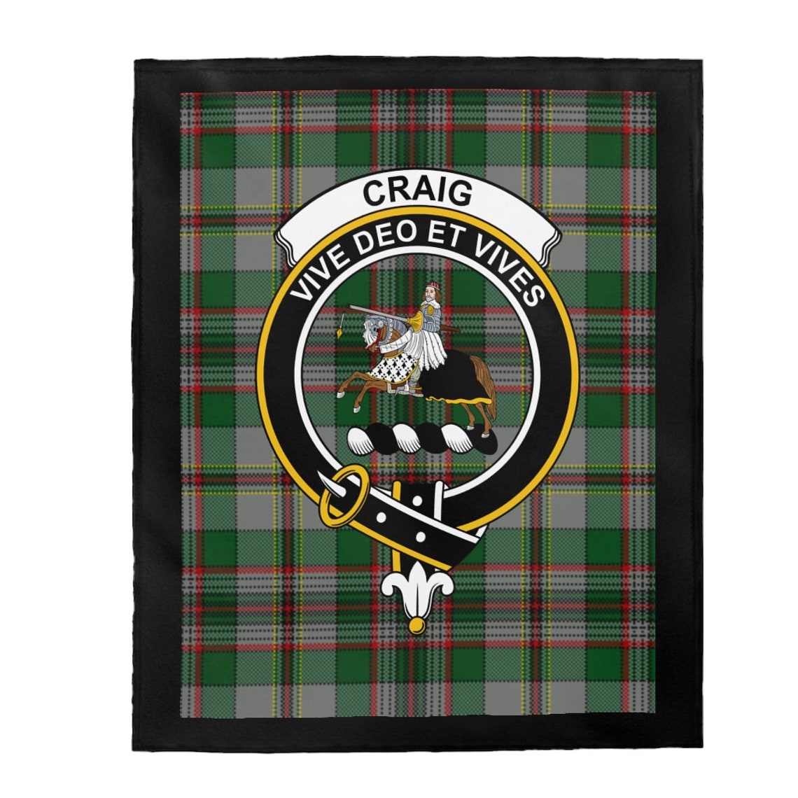 Clan Craig Scottish Tartan Crest Blanket Scottish Clan Gift - Etsy