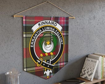 Kinnaird Clan Crest Tartan Wimpel: Scottish Heritage, Family Pride, Tartan