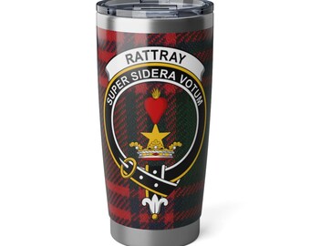Clan Rattray 20oz Vagabond Tumbler | Scottish Crest Insulated Travel Mug