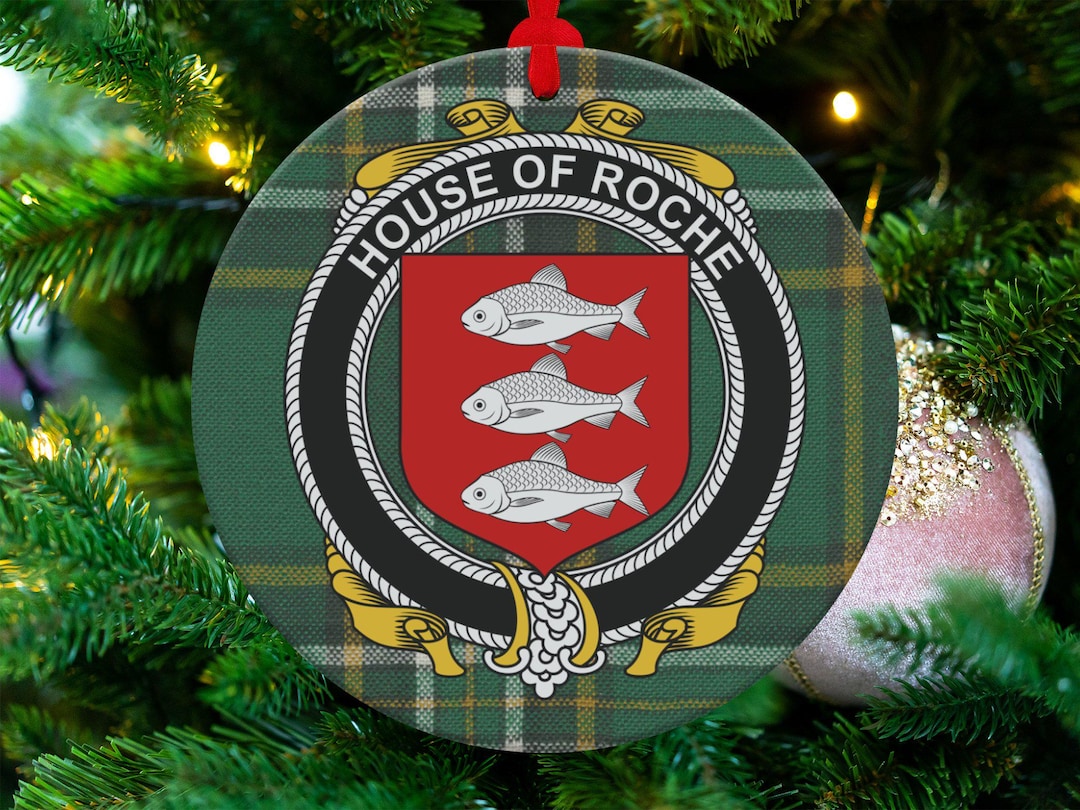 house-of-roche-irish-surname-crest-coat-of-arms-christmas-ornament